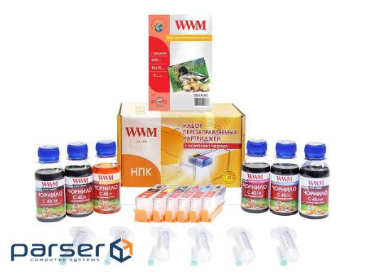 Комплект перезаправних картриджів WWM Canon MG7740/TS8040/9040 (RC.CLI471/6ARC)