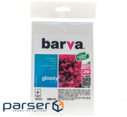 Фотопапір BARVA Economy Глянцева 10x15 230г / м2 20 листів (IP-BAR-CE230-216)