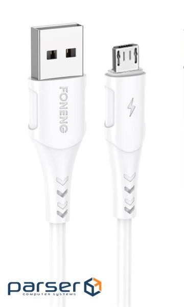 Кабель Foneng X81 USB-Micro USB (M/M), 2.1 A, 1 м , White (X81-CA-MU)