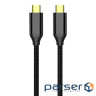 Кабель Type-C – Type-C, ColorWay, Black, 1 м, 100 Вт, до 20 Гбіт/с, до 4K/60 Гц , B (CW-CBPDCC062-BK)