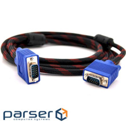 Кабель MERLION VGA 5м Red/Black (YT-VGA(M) (M)3+4NY-5.0M) (YT-VGA(M)/(M)3+4NY-5.0m)