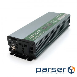 Інвертор напруги Demuda DMDPSW-800W, 12V / 220V, 800W з правильною синусоїдою, 1 універсальна ро 