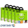 Кабель HOCO X21 Plus USB to iP 2.4A, 1m, silicone, silicone connectors, Black+White (6931474711816)