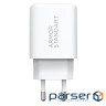 Зарядний пристрій Armorstandart 1xUSB-C PD20W + 1xUSB QC3.0 GaN white (ARM87067)