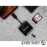 Flash Card Reader Transcend USB 3.2 Gen 1 Type-C SD/microSD Black (TS-RDC3)