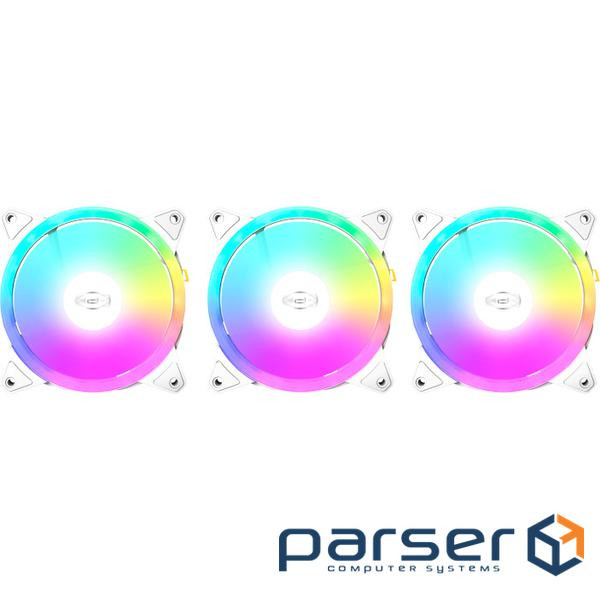 Комплект вентиляторів PCCOOLER F3 T120 ARGB White 3-Pack (F3 T120 ARGB  (F3 T120 ARGB  3 in 1 White)