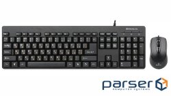 Комплект клавиатура и мышь REAL-EL черный (Standard 503 Kit)