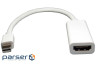 Перехідник Kingda mini DisplayPort M -> HDMI F білий (S0239)
