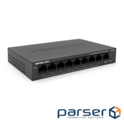 POE switch Mercury MS09CPS with 8 POE ports + 1 port UP-Link 100Mbps, PSU included , Q18
