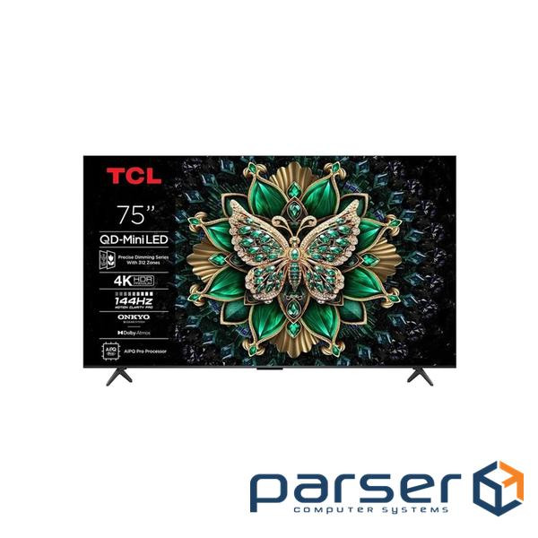 Телевізор 75 TCL MiniLED 4K 144Hz Smart Google TV Titan ONKYO sound (75C61KS)