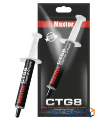 Термопаста Maxtor CTG8, 4 г, шприц, 12.8 Вт/мК, зі шпателем (CTG8D-4g)