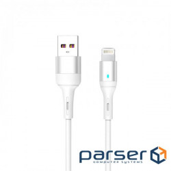 Кабель SkyDolphin S06L LED Smart Power USB - Lightning (M/M), 1 м , White (USB-000555)