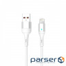 Кабель SkyDolphin S06L LED Smart Power USB - Lightning (M/M), 1 м , White (USB-000555)