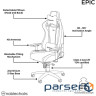 Крісло геймерське NOBLECHAIRS Epic White/Black (GAGC-085) (NBL-PU-WHT-001)