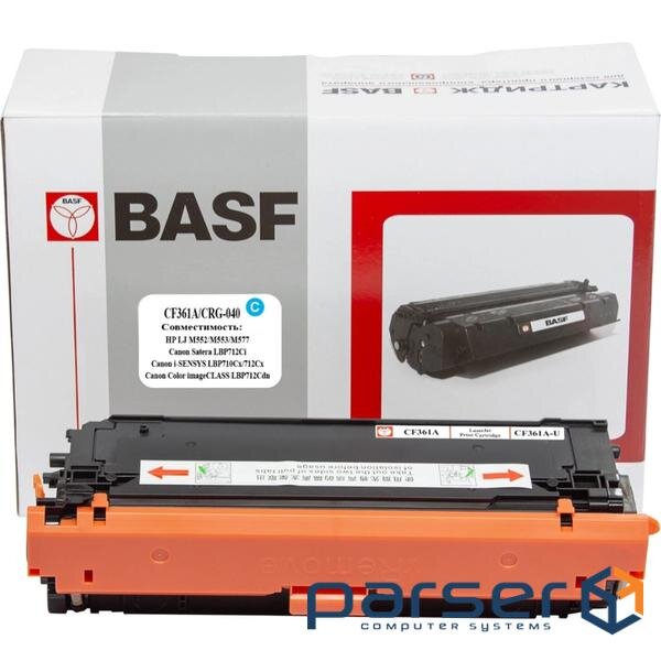 Картридж BASF HP LJ M552/CF361A/508A/Canon 040 Cyan (KT-CF361A-U) (BASF-KT-CF361A-U)
