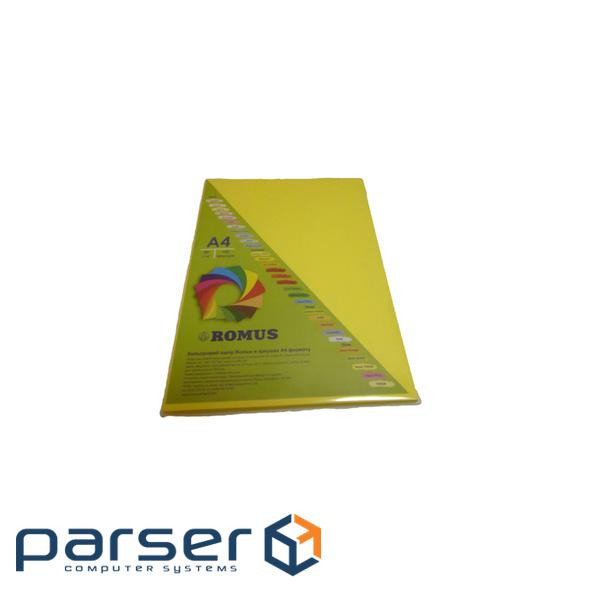 Папір Romus A4 160 г/м2 100sh Canary yellow (R50805)