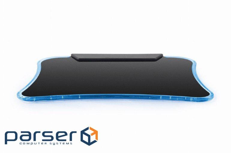 Килимок Gembird MP-LED-4P з підсвічуванням, з USB-концентратором на 4 USB 2.0 порти, чорний 
