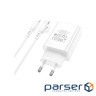 Зарядний пристрій BOROFONE USB-C PD20W + cable USB-C to Lightning white (6941991111419)