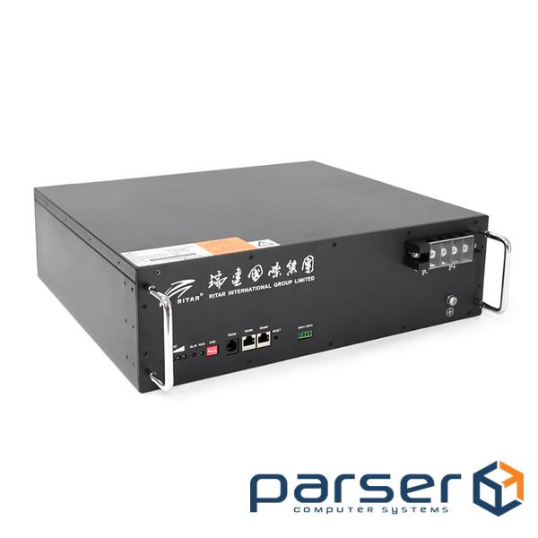 Акумуляторна батарея Ritar LiFePO4 51.2V 50Ah 2560Wh BMS25A@16S для монтажу у сті (R-LFP 51.2V 50Ah) (R-LFP 51.2V 50Ah)