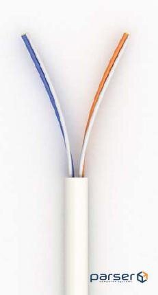 Cable KLM UTP 2Px0.5 PVC CCA W 305m (white ) (KLM (KLM CAT5E (UTP Solid) 2 pair. 0,50mm  CCA INDOOR)
