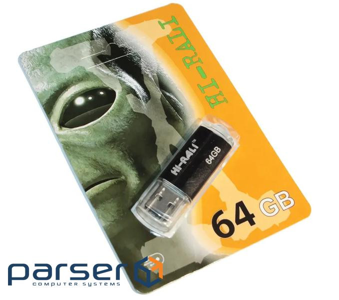 Флеш накопичувач USB 64Gb Hi-Rali Mini Fit, Black, USB 2.0 (HI-64GBMINFIT)