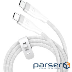 Кабель j5create JUCX18L18W-N, преміум якість, USB 2.0, C-тато/C-тато,1.8 м.