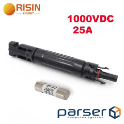 Роз&apos,єм RISIN MC4, під вбудований плавкий запобіжник, 25А,1000 В (MC4-bif / 1000 / 25) (MC4-bif / 1000 / 25)