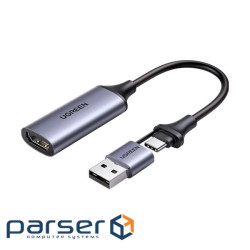 Перехідник USB/USB-C to HDMI 4K/60Hz Ugreen (40189)