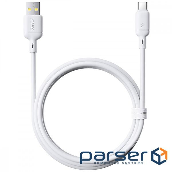 Кабель Baseus Silky Series Fast Charging Type-C 3A (1m) white (P10377703213-02)