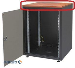 Шафа ZPAS 19", 15U, SJB, передні скляні двері, без стільниці, 600x600 мм, м (W-SJB6060-15S-161)