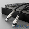 Кабель Baseus Cafule metal Type-C to Lightning PD 20W 0.25M Чорний (CATLJK-01) (CATLJK-01 0,25м) )