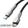 Кабель Baseus Cafule metal Type-C to Lightning PD 20W 0.25M Чорний (CATLJK-01) (CATLJK-01 0,25м) )