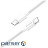 Дата USB-C кабель USB-C 1.0m 3A 60W white ColorWay (CW-CBPDCC055-WT) (CW-CBPDCC055-WT 1м )