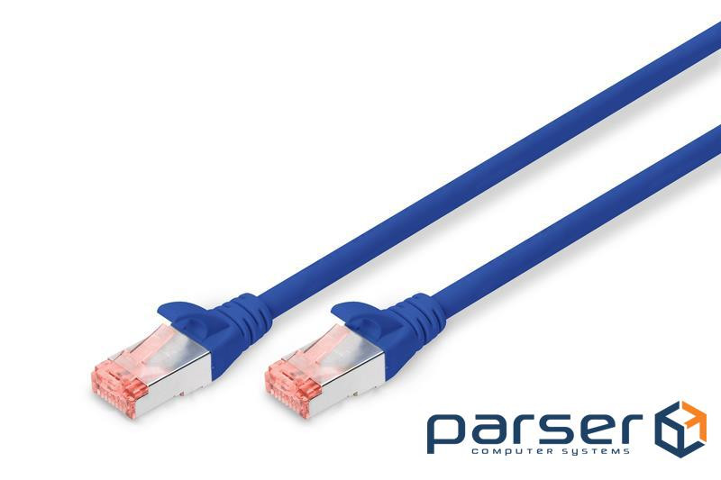 Патч-корд DIGITUS CAT 6 S-FTP, 2м, AWG 27/7, LSZH, синій (DK-1644-020/B) (DK-1644-020/B)