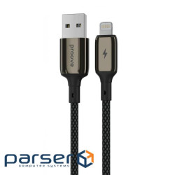 Кабель Proove Dense Metal Lightning 2.4A (1m) black (CCDM20001101)