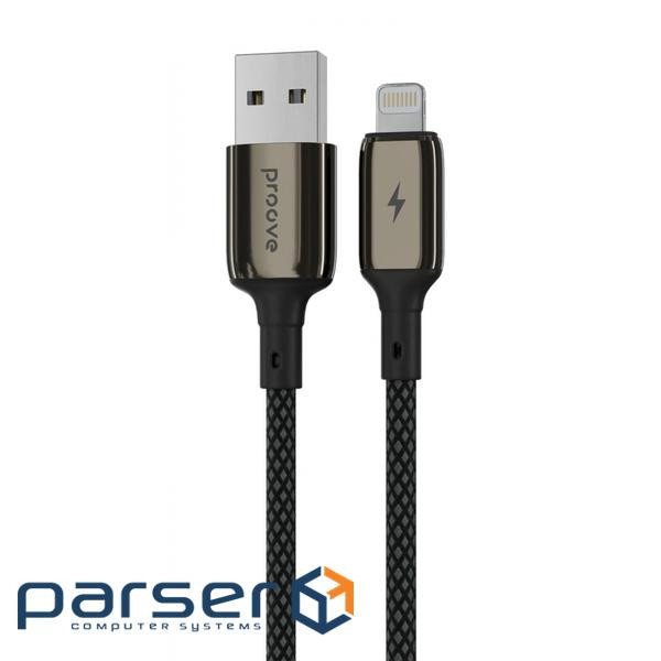 Кабель Proove Dense Metal Lightning 2.4A (1m) black (CCDM20001101)