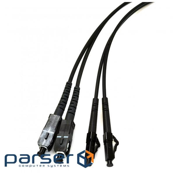 Патчкорд SC/UPC-LC/UPC MM (OM3) 20м Duplex чорний (UPC-20SCLC(MM)D(ON)BK)