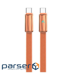 Дата кабель USB-C to USB-C 1.0m 5A 100W ultra-thin orange ColorWay (CW-CBPDCC100-OR)