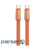 Дата кабель USB-C to USB-C 1.0m 5A 100W ultra-thin orange ColorWay (CW-CBPDCC100-OR)