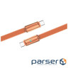 Дата кабель USB-C to USB-C 1.0m 5A 100W ultra-thin orange ColorWay (CW-CBPDCC100-OR)