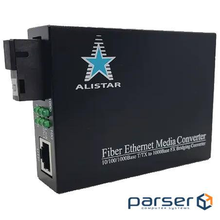 Медіаконвертор 10/100/1000BASE -T 1000BASE-LX 1SM WDM SC 20KM TX1550/RX1310nm Alistar (X5G) 10/100/1000BASE -T 1000BASE-LX 1SM WDM SC 20KM TX1550/RX1310nm Alistar (X5G)