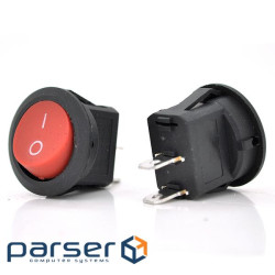 Перемикач ON-OFF KCD1-201, 250VAC/6A, 2 контакти , Red, Q200 (KCD1-201 Red)