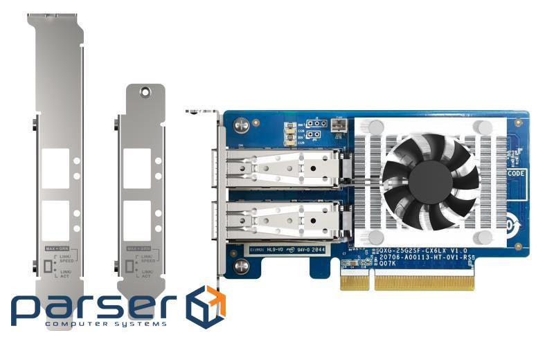 QNAP LAN Card 2x 25GbE SFP28 PCIe Gen4 x8 ErwKarte (QXG-25G2SF-CX6)
