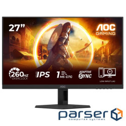 Монiтор TFT AOC 27" 27G4ZRE IPS FHD 300nit 260Hz(OC) 2*HDMI DP Black/Red