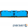 Модуль пам'яті GOODRAM IRDM X Blue DDR4 3000MHz 16GB (IR-XB3000D464L16/16G)