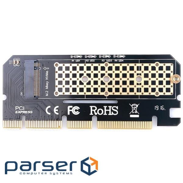 Контролер Maiwo M.2 NVMe M-key SSD 22*30mm, 22*42mm, 22*60mm, 22*80mm to PCI (KT046)