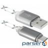Дата кабель USB08-03LT USB - Micro USB, GrayLED backlight, 1m Defender (87554)