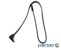 Кабель SATA 7pin F/F, L-конектор, 40см, чорний (S0283)