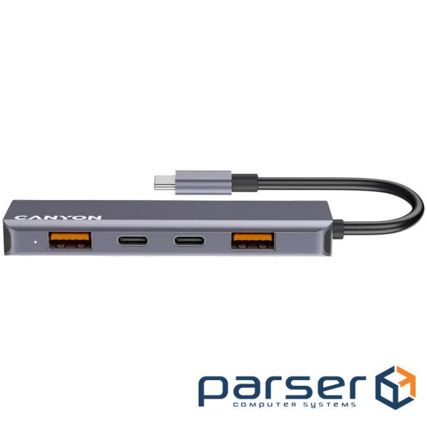 CANYON hub DS-18 5in1 USB-C Grey (CNS-TDS18)