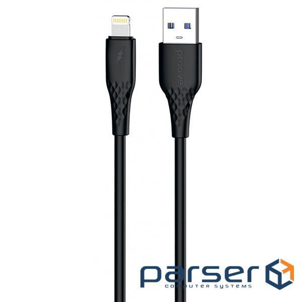 Кабель Proove GridLine USB to Lightning 2.4A (1m) black (CCGL12001101)